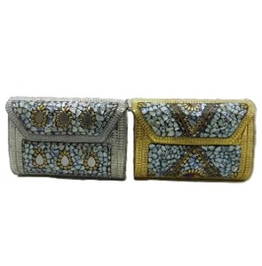 Pochette élégante en velours, motif mosaïque de sequins, demi-lune, avec chaîne, à rabat, pour soirée, cadeau de mariage ou de fête du Ramadan, faite à la main - Product Image 4