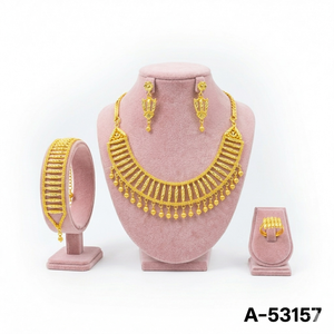 Fashion <b>Statement</b> MOLL JEWELLERS Trendy Certified Wedding Jewelry Set Gold Plated Lab Created Zircon 18-inch Snake Necklace - Product Image 5