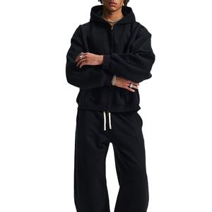 Sweats à capuche personnalisés zippés Streetwear en molleton graphique 100% coton 360g Hiver Fournisseur en gros avec logo personnalisé - Product Image 3