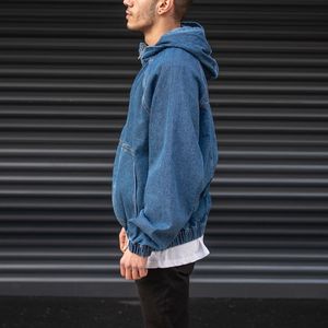 Chaquetas Vaqueras de Talla Grande para Hombre al por Mayor, Chaqueta Casual Vintage Lavada Clásica Holgada a la Moda - Product Image 2