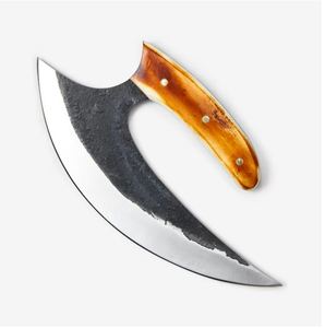 Cuchillo Ulu Forjado a Mano – Cuchillo Curvo Personalizado para Cortar Carne con Mango de Hueso |   Cuchillo de Carnicero para Desollar, Venta al por Mayor en EE. UU. - Product Image 3