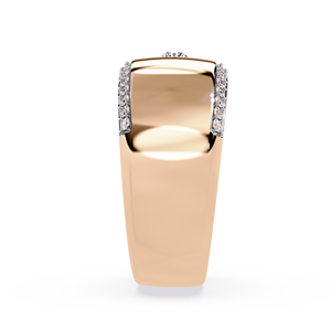 Anillos de oro macizo de 14k para mujer con diamantes de corte redondo de diseño único, para regalo, compromiso, aniversario, boda - Product Image 5