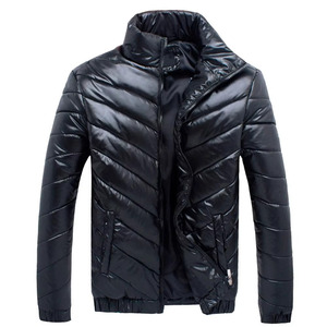 Teal Royal Blue Black Custom Men Lightweight Puffer <b>Jacket</b> Stand Collar Quilted Zip Winter Outerwear OEM Factory Supply - Product Image 3