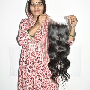 Extensiones de Cabello Humano Virgen de la Mejor Calidad, Color Negro 100% Natural, Cierre HD 6*6, Ondulado, Precio al por Mayor, Producto Remy - Product Image 2