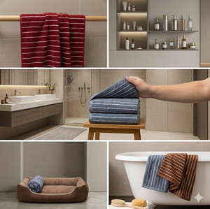 Juego de Toallas de Baño de Lujo 100% Algodón, Suaves, Absorbentes, Toallas de Lino de Primera Calidad para Hoteles, Spas y Uso Doméstico, Proveedor Mayorista - Product Image 2