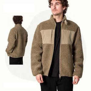 Customized Best Sale <b>Men</b> Winter Leisure Wear Fleece <b>Jackets</b> Casual Long Sleeve Stand Collar Fashionable Sherpa Fleece <b>Jackets</b> - Product Image 3