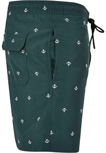 Unisex Anchor Print Drawstring Quick Dry Breathable Eco-Friendly Four-Way <b>Stretch</b> Anti-Bacterial Beach <b>Shorts</b> Mid Waist Trunks - Product Image 3