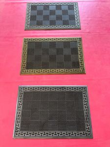 Felpudo de Goma Rectangular con Patrón Geométrico Abstracto, Diseño Tradicional, para Uso en Exteriores, 60x90cm - Product Image 2