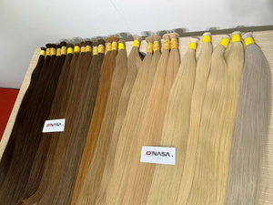 NASA Human Hair Extensions Bulk Raw Vietnamese Hair Double Drawn All Colors Available Soft Shinny <b>Silky</b> - Product Image 3