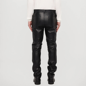 Men Leather Fashion Pants Classic Slim Fit <b>Trousers</b> Motorcycle Riding Wear Casual Streetwear Outdoor <b>Travel</b> Durable Comfortable - Product Image 2