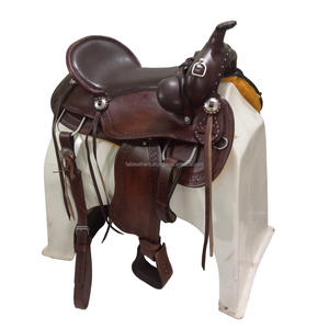 Silla de montar a caballo de placer occidental estilo vaquero de diseño americano Premium hecha a mano con cuero genuino mejor para carreras de equitación - Product Image 1
