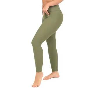 Venta al por mayor de las mujeres de alta calidad 100% algodón Activewear Yoga Leggings Pantalones de Yoga de algodón orgánico sostenible - Product Image 2
