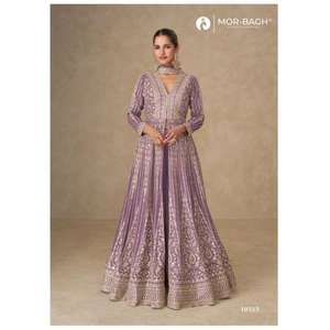 ชุดเดรสอานาร์กาลีแบบอัชรวาด มอร์ บาห์ จานากี พร้อมงานปักเลื่อมสุดหรูหรา ชุดอินเดียแบบดั้งเดิมสำหรับโอกาสพิเศษ - Product Image 1