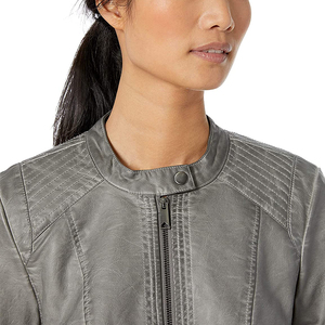 Chaqueta de Cuero Sintético para Mujer, Diseño Elegante, Corte Regular, Estilo Urbano, Prenda Exterior Cómoda - Product Image 3