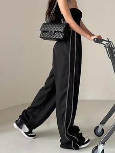 European & American Style Summer Digital Printing Mid Waist Loose Drawstring Tied Foot Casual <b>Pants</b> - Product Image 6