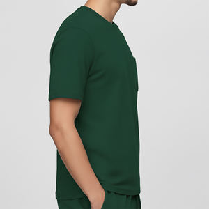 T-shirts pour hommes 100% coton, coupe ample, logo imprimé en 3D personnalisé, couleur unie, respirant - Product Image 4
