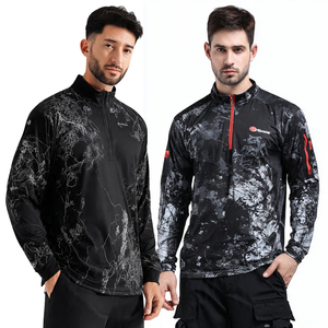 Customize Fishing Wear Sublimation Zip Up Jersey Shirts Men Printed Fishing Wear Jersey Fishing Sublimation Jacket Tops - Product Image 1