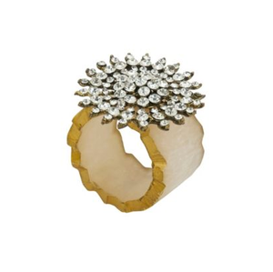 Antique Epoxy Resin Napkin <b>Ring</b> At Affordable Price White Beaded Design <b>Circle</b> Napkin <b>Ring</b> New Design - Product Image 6