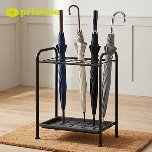 <b>Large</b> 15-Slot <b>Umbrella</b> Stand Holder with Removable Drip Tray Freestanding Powder Coated Frame Modern Home Storage Capacity - Product Image 4