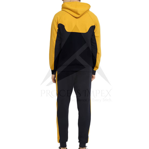 Ensemble de survêtement décontracté pour homme, 2 pièces, col montant zippé, couleur unie, respirant, en polyester, pour l'automne - Product Image 2