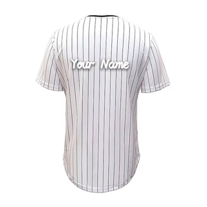 Wholesale Men's Baseball <b>T</b> Shirt Sports Wear Summer Breathable Mesh Polyester Striped Baseball Teams Wear Jersey for Men - Product Image 3