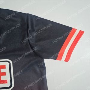 Uniforme de baseball personnalisé pour homme, 100 % polyester, uni, col en V, manches courtes, fermeture à boutons réglables, évacuation de l'humidité - Product Image 5