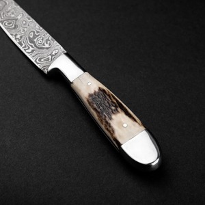 Handmade 67-Layer Damascus Steel Steak <b>Knife</b> <b>Set</b> Horn Handles 4-Piece Ambidextrous Straight Edge <b>Sharp</b> Luxury Kitchen <b>Knife</b> - Product Image 3