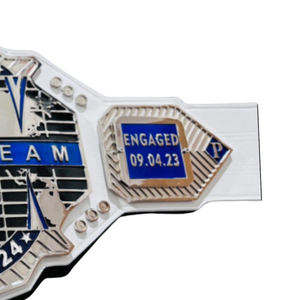 Ceinture de championnat personnalisée pour équipe, ceinture de fiançailles sur mesure, premier rendez-vous le 14 juin 2024, design personnalisé de haute qualité - Product Image 4
