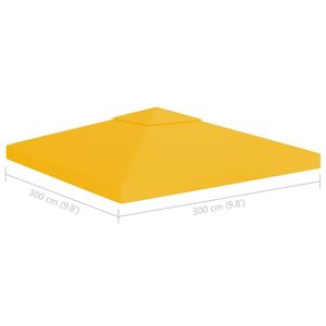 Couverture supérieure de gazebo jaune à 2 niveaux, 1 oz/ft², 9,8 x 9,8 m, accessoire pour auvent et pergola - Product Image 6