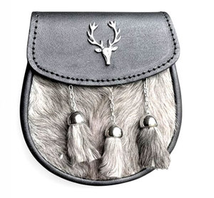 มงกุฎทองคำสีดำและสีเทาแบบดั้งเดิมพร้อมหัวกวางประดับโซ่และเข็มขัด เป็นมิตรกับสิ่งแวดล้อม เหมาะสำหรับกิจกรรมกลางแจ้ง - Product Image 1