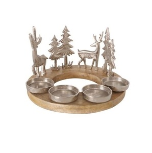 Modern Wooden And Metal <b>Christmas</b> Decor Centerpiece Designed For Luxury Holiday Home Display - Product Image 4