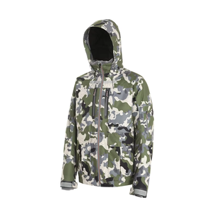 Veste de chasse d'hiver légère en softshell camouflage vert pour hommes et enfants, coupe-vent, imperméable, respirante, pour activités de plein air - Product Image 3