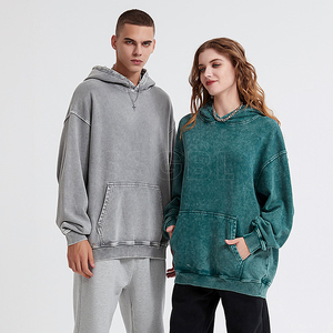 Sweat à capuche oversize vintage délavé à épaules tombantes, personnalisation OEM, fabricant de vêtements prêts-à-porter du Bangladesh, entreprise exportatrice - Product Image 4