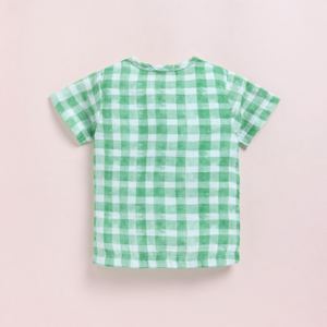 Organic Premium Quality Sage Checks Print Jabla Set for Babies Baby Clothing Sets - Product Image 3