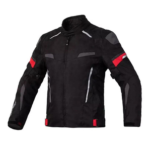 Veste de moto pour homme à manches longues, style course, coupe-vent, anti-UV, avec design bicolore, en polyester/coton - Product Image 2