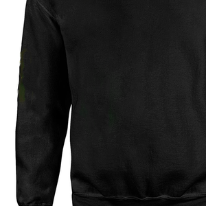 Factory Direct Custom Men’s Pullover Sweatshirt Eco-Friendly Quick Dry Breathable Cotton <b>Fleece</b> Black Crewneck Fraternity Style - Product Image 4