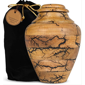 Decorative Handcrafted Wooden Urn Wooden Funeral Urn with Personalized Design by AYAANS - Product Image 2
