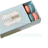 Macarons recyclables gâteau crêpe biscuit brownie boîte d'emballage diviseur de qualité alimentaire bonbon sucré Dessert curseur papier mat stratification