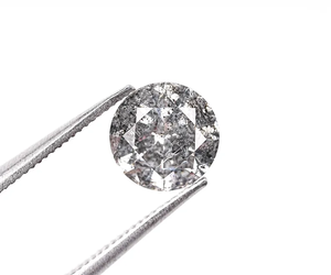 Diamant naturel 1,00 CT, taille sel et poivre, solitaire, couleur fantaisie, taille brillant rustique, percé au laser, extraits de la Terre, diamant brut personnalisé - Product Image 1