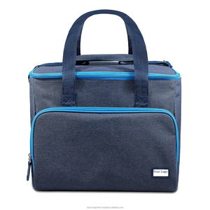 Insulated Cooler Bag 6 Cans Zipper Closure Handle Aluminum Foil Lined Black Color From Vietnam Factory Custom Bags - Product Image 6