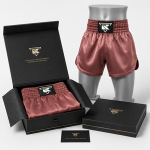 Muay Thai Boxing <b>Shorts</b> Satin <b>Pink</b> Elastic Waistband Front Logo Martial Art Wear Muay Thai Boxing <b>Shorts</b> For Sale - Product Image 6