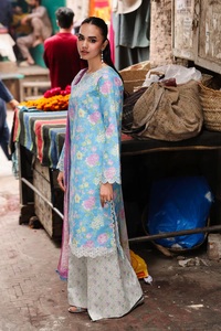 Shalwar kameez pakistanais de haute qualité, qualité export, pour femmes, en coton/lawn, costumes brodés. - Product Image 4