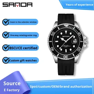 Reloj de cuarzo para hombre, calendario, resistente al agua, correa de silicona, reloj deportivo informal a la moda, reloj deportivo de negocios, luz nocturna sencilla - Product Image 3