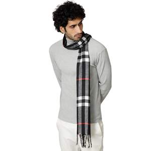 Bufanda de punto para hombre con logo personalizado, diseño sólido, 100% cachemira, ecológica, estampada en serigrafía, 220g, cuadrada y larga, ¡la más vendida! - Product Image 4