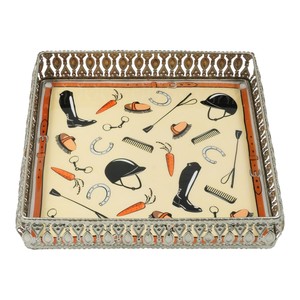 Bandeja Decorativa Cuadrada de Metal con Diseño de Caballos, Último Estilo, Bandejas de Plata Alemana para Decoración del Hogar - Product Image 5