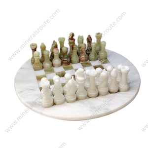 El mejor juego de ajedrez de mármol ónix natural de alta resistencia, 100% hecho a mano, de alta calidad, para venta en línea. - Product Image 6