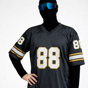 Maillot de football américain personnalisé à texture unique pour hommes, respirant, en polyester, col en V, uniforme sportif, fournisseur en gros OEM sous marque privée - Vente chaude - Product Image 4