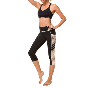 Leggings capri sexy taille haute pour femmes, pantalons de yoga personnalisés, leggings à coutures, vêtements de sport sexy, couleurs et designs variés. - Product Image 6