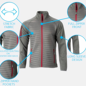 Veste hybride zippée intégrale pour homme, vestes de randonnée pour homme, vestes en gros, veste softshell pour homme, service OEM ODM - Product Image 6