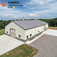 Kits de construction métalliques préfabriqués, hangar agricole en acier, structure de stockage agricole, grand espace ouvert, assemblage rapide